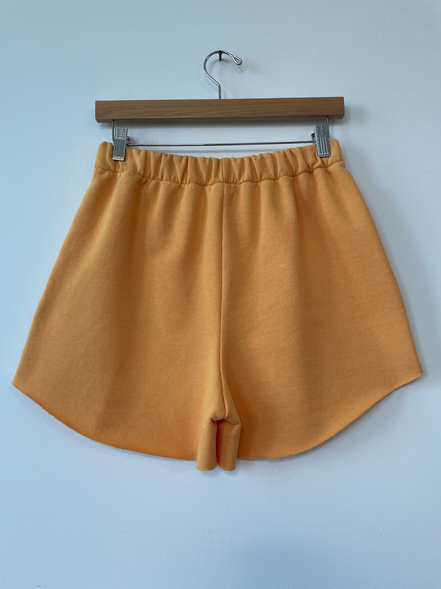 Shorts in felpa di cotone giallo