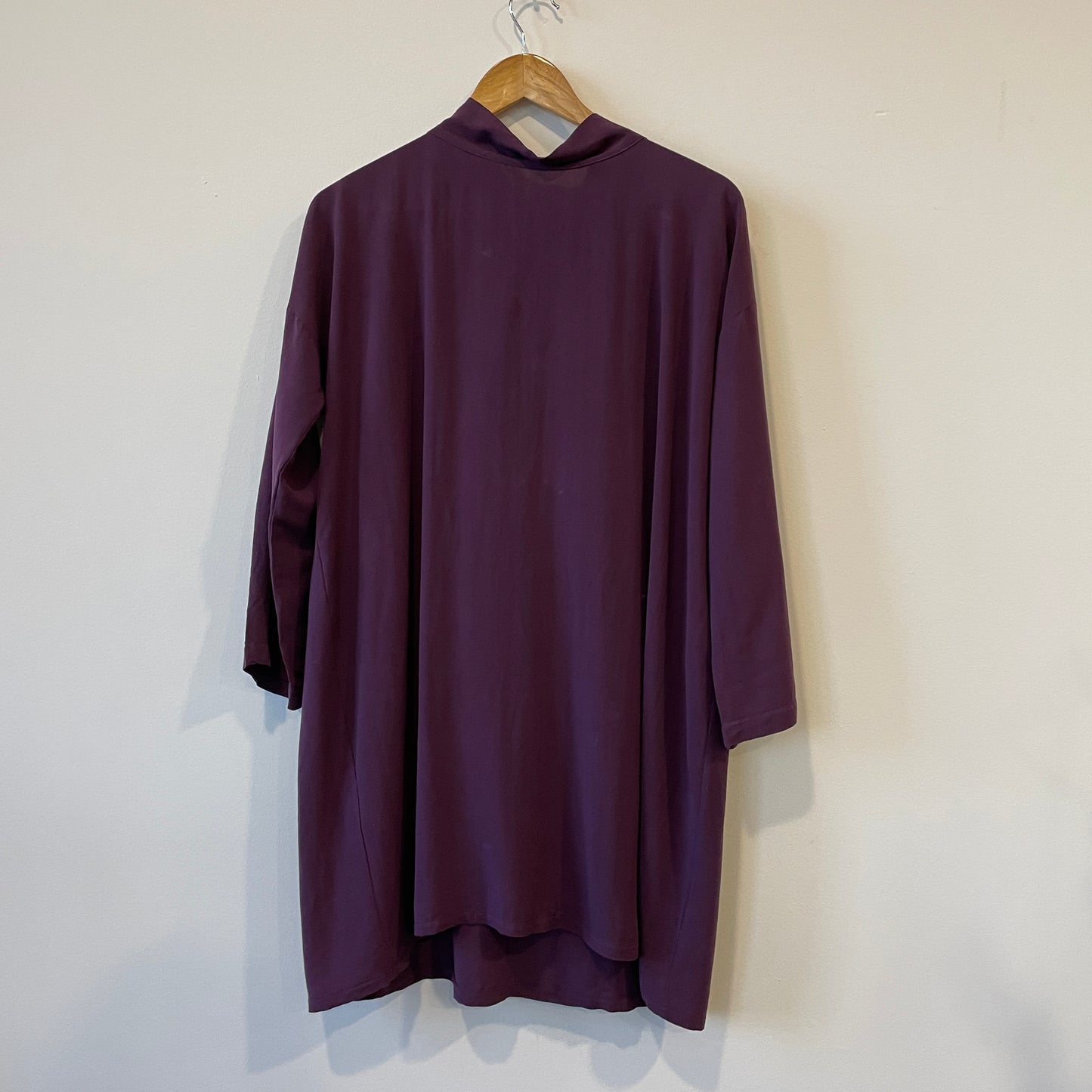 SPECIAL PRICE - Maxi blusa modello sacchetto con collo a cratere