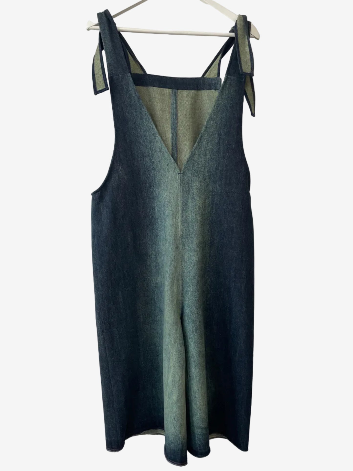 Salopette Midi in Denim slavato