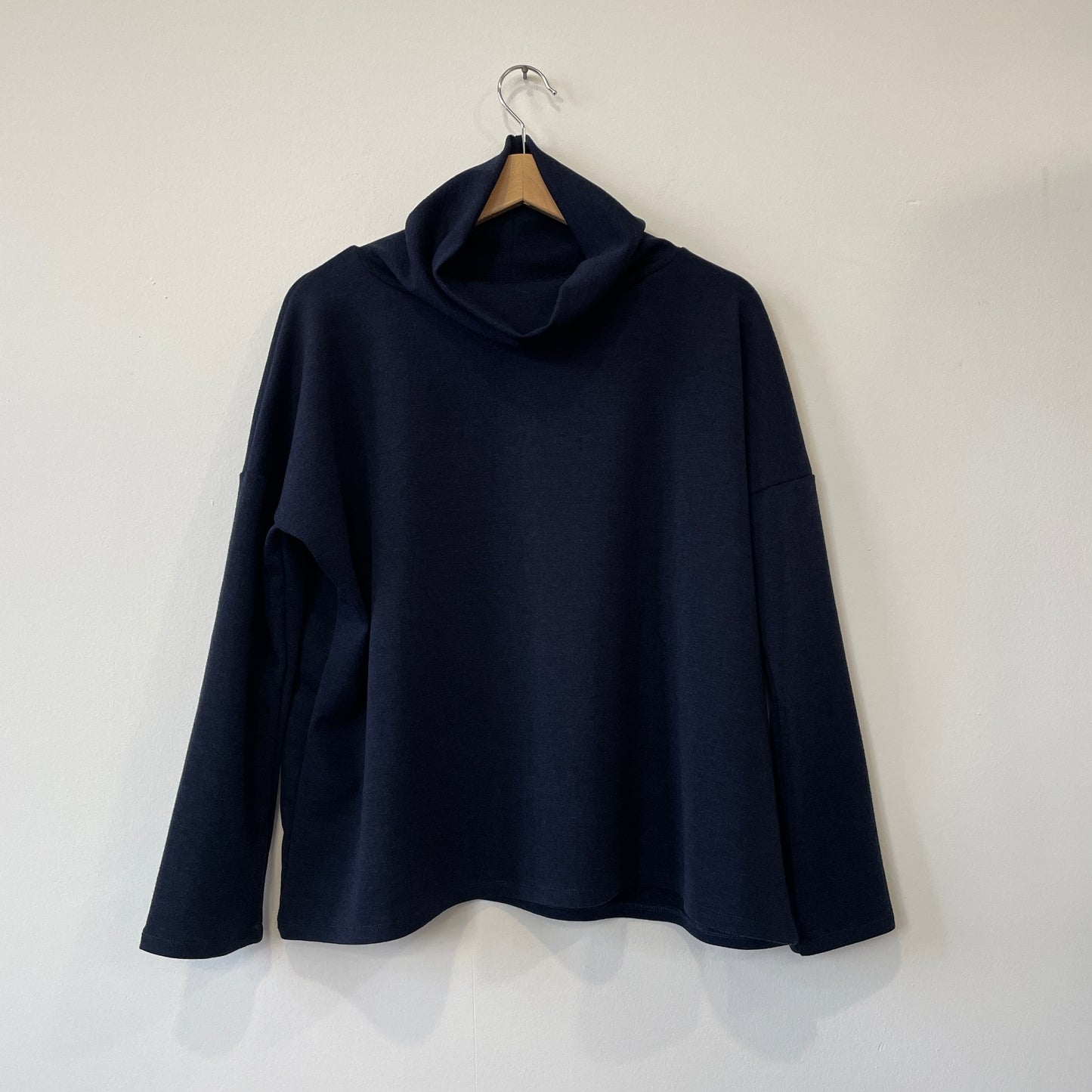 Maglia LIVIA taglio over maglia lana blu notte