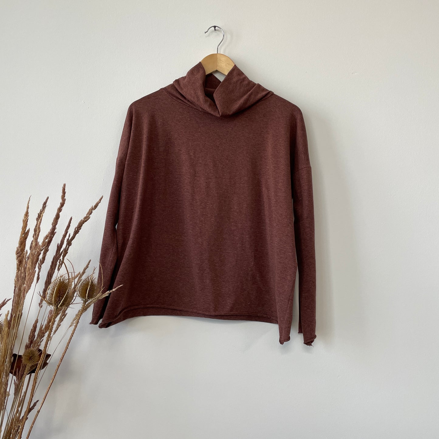 Maglia LIVIA taglio over in maglina purple mélange