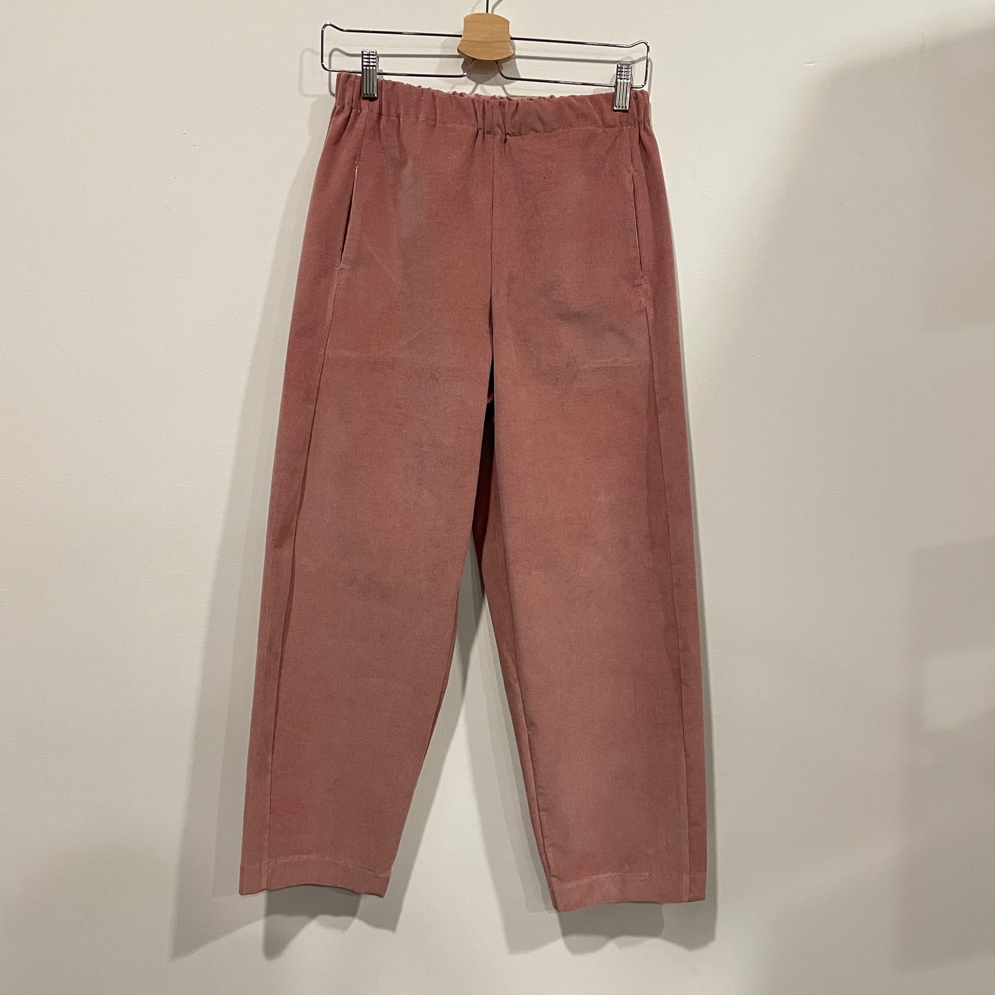 Pantalone Bloomer velluto micro costine rosa antico