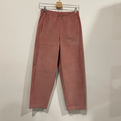 Pantalone Bloomer velluto micro costine rosa antico