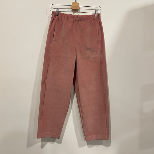 Pantalone Bloomer velluto micro costine rosa antico