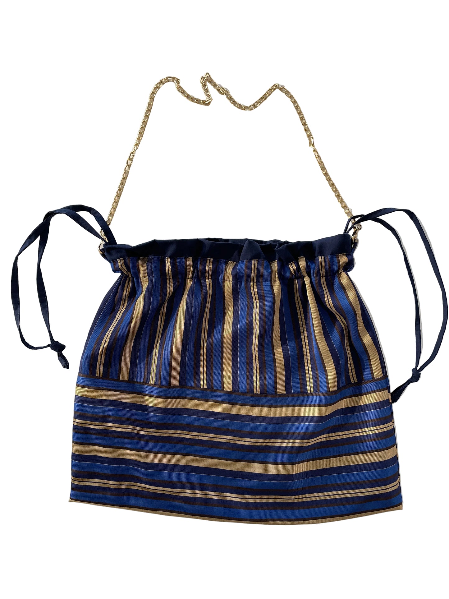 Le petit Sac - righe blu e oro