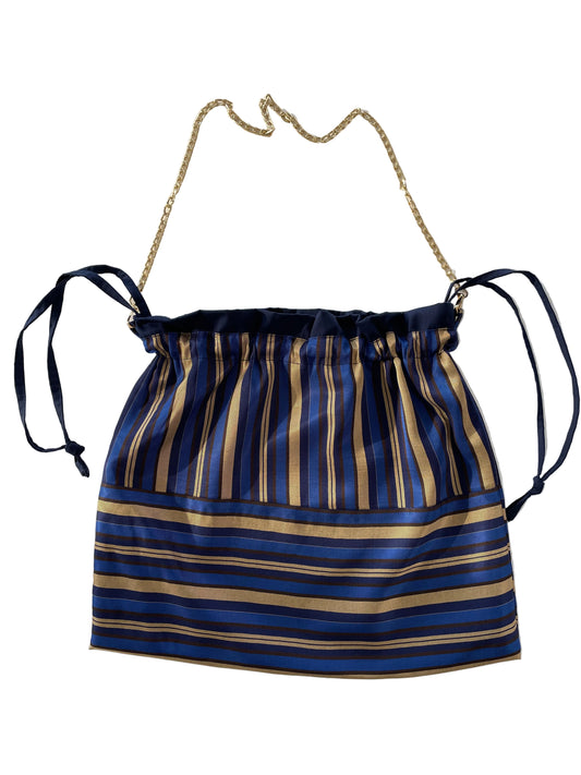 Le petit Sac - righe blu e oro
