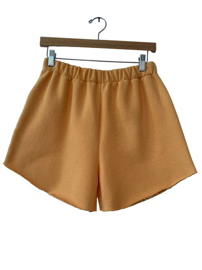 Shorts in felpa di cotone giallo