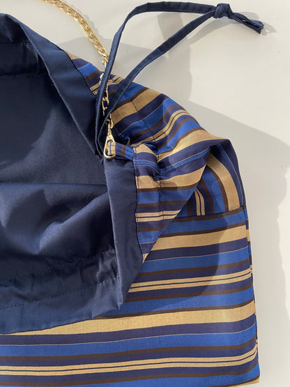 Le petit Sac - righe blu e oro