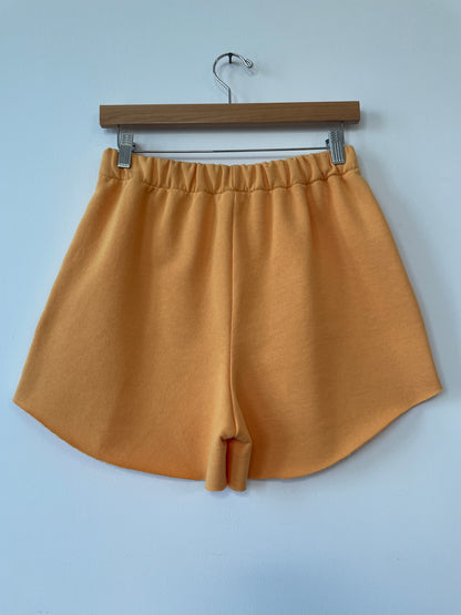 Shorts in felpa di cotone giallo