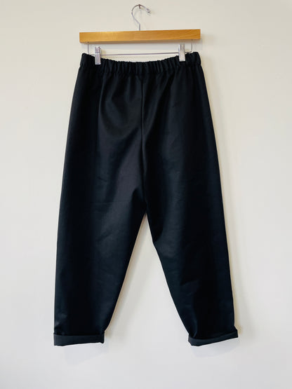 Pantalone Bloomer in denim nero