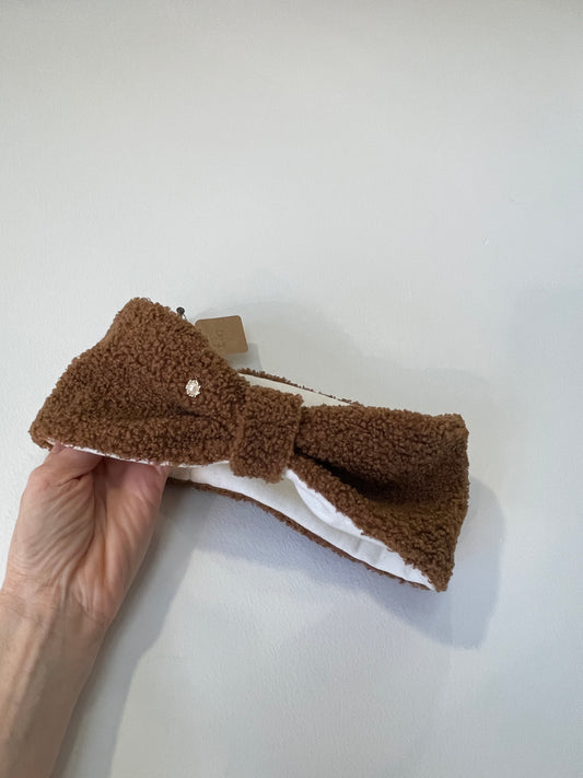 Fascia scalda orecchie teddy cammello