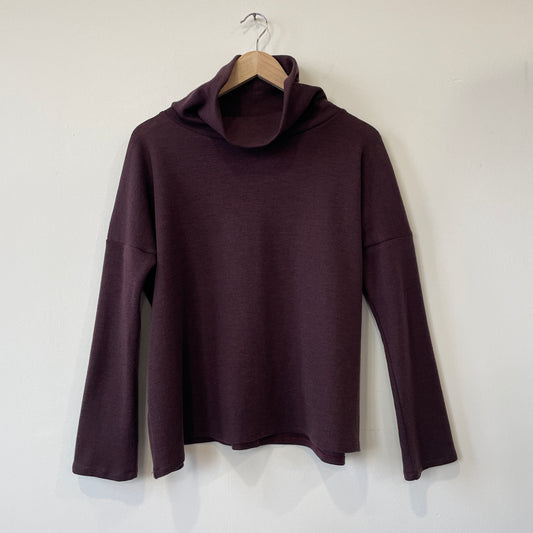 Maglia LIVIA taglio over maglia lana burgundy