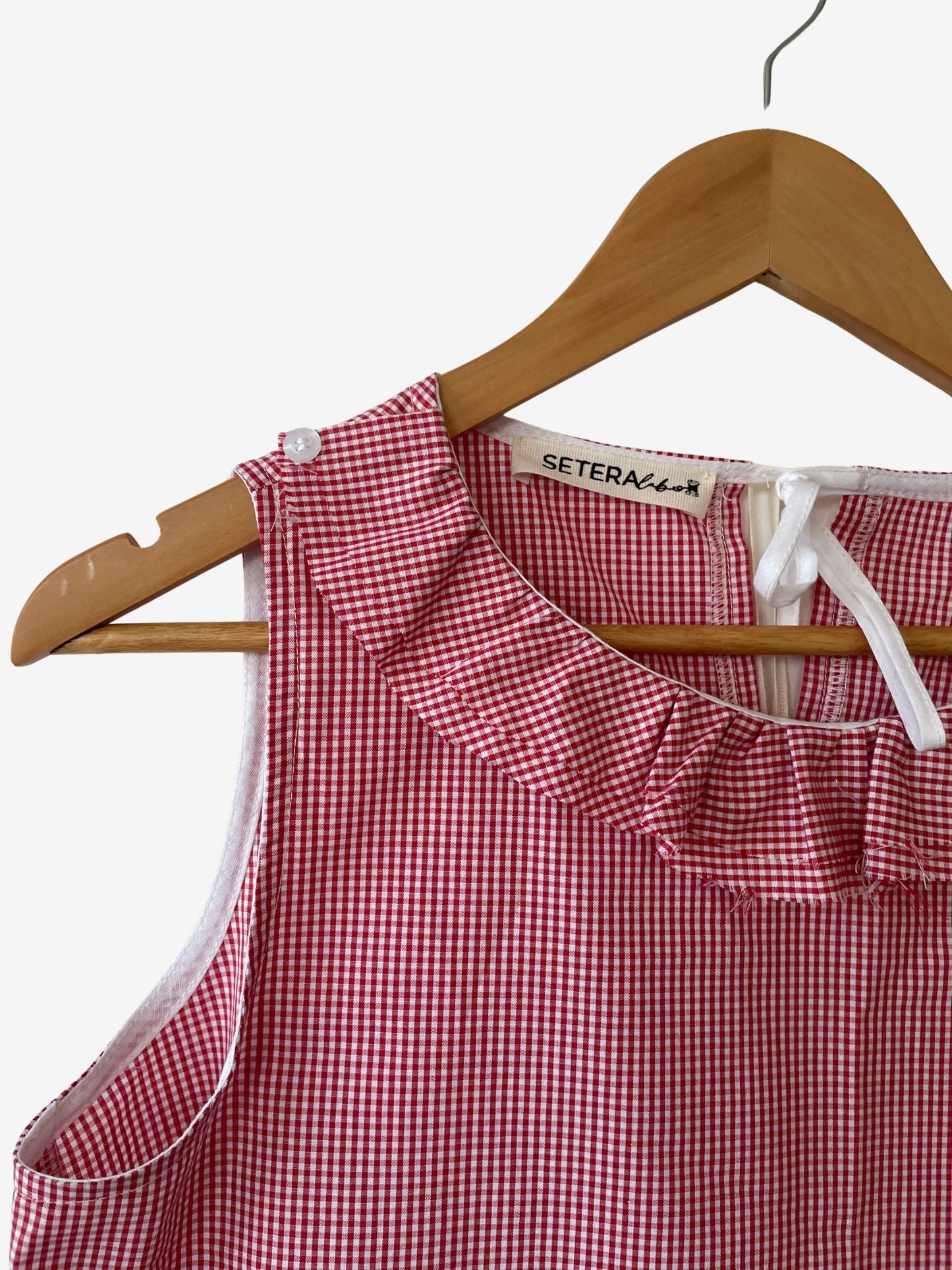 Set Coordinato Gingham "Estate Italiana" - Rosso/Bianco