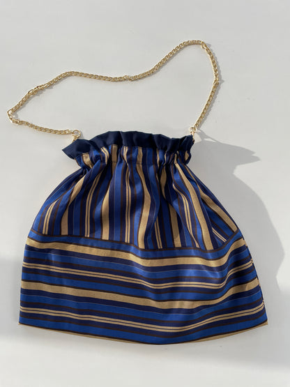 Le petit Sac - righe blu e oro