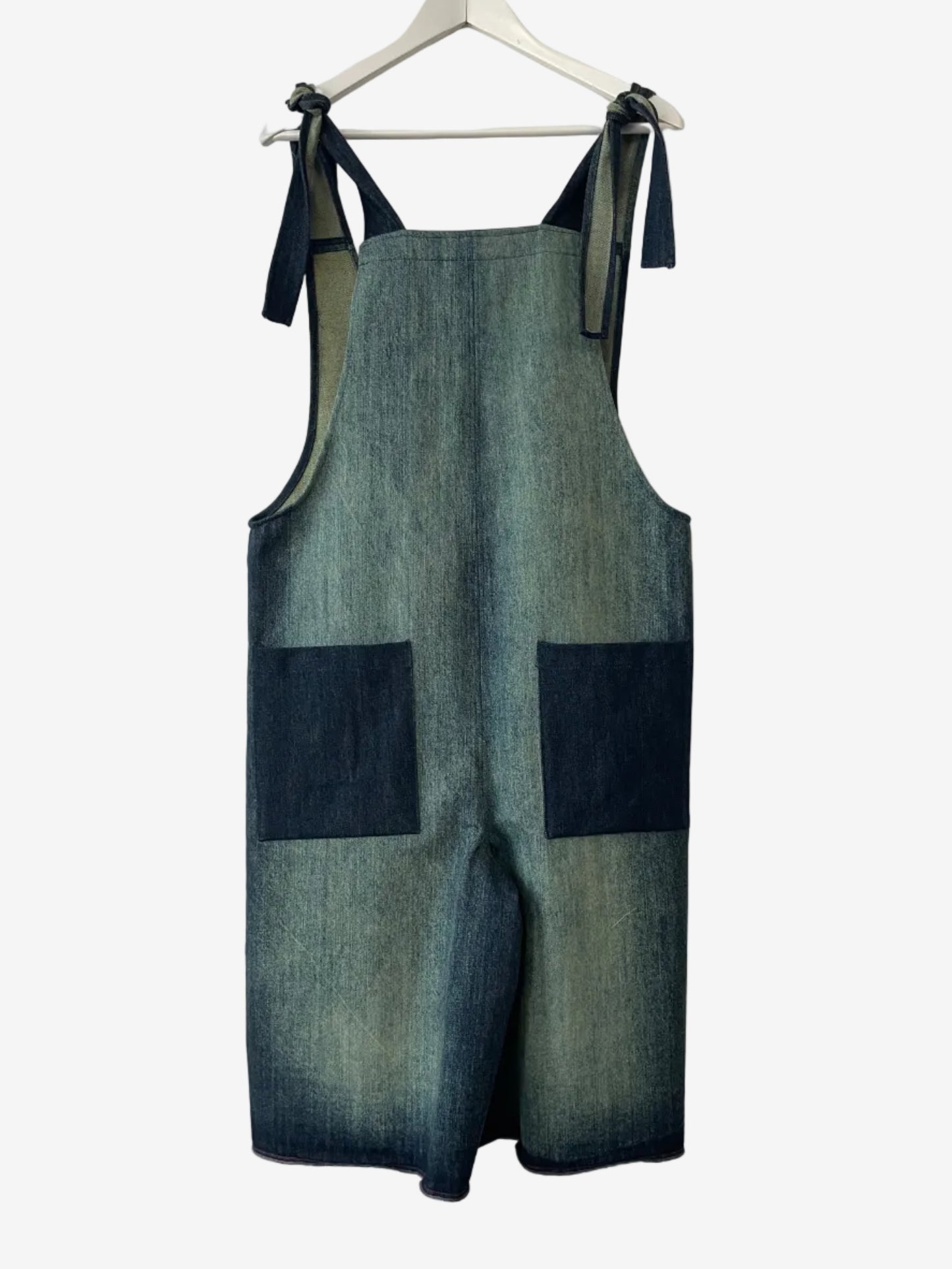 Salopette Midi in Denim slavato