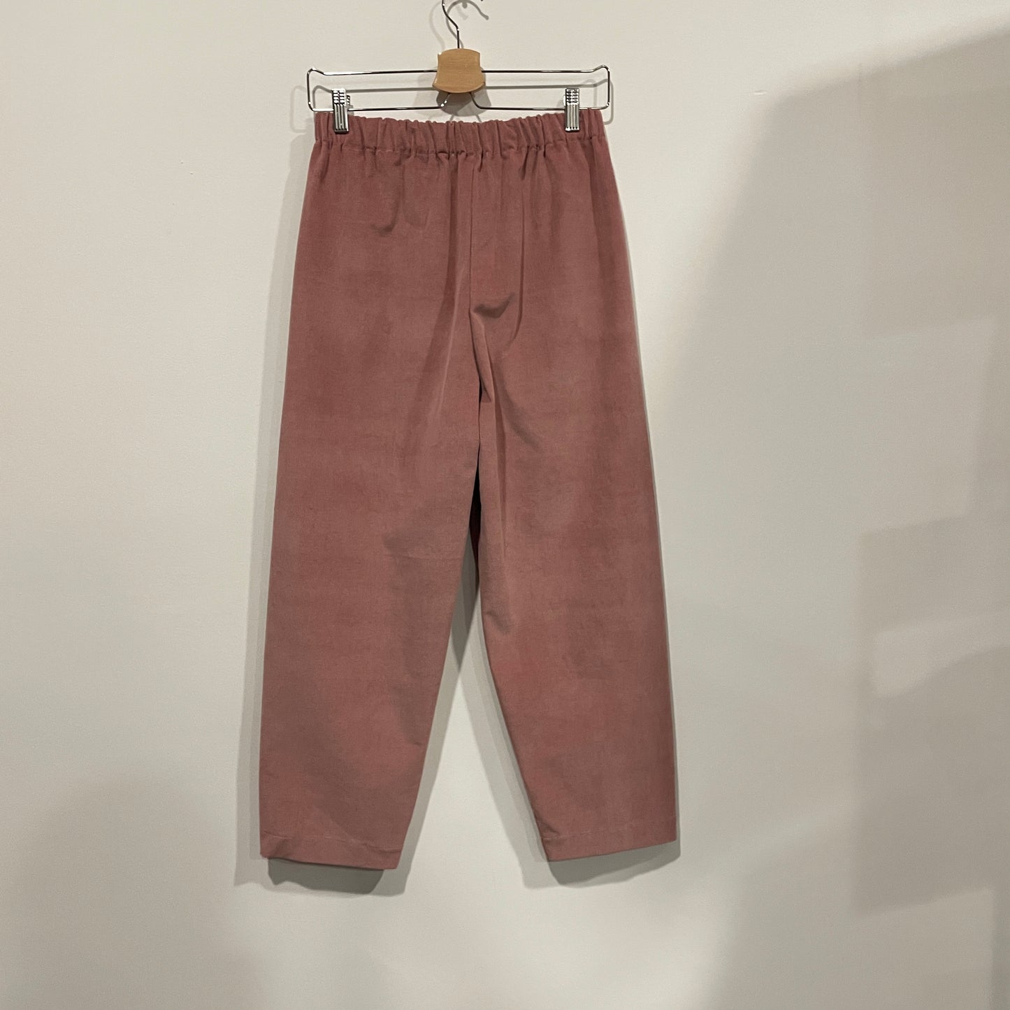 Pantalone Bloomer velluto micro costine rosa antico